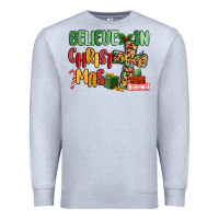 Heather Grey believe in christmas Premium Sweatshirt - MaliasSmallBusiness