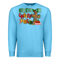 Ocean Blue believe in christmas Premium Sweatshirt - MaliasSmallBusiness