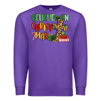 Purple believe in christmas Premium Sweatshirt - MaliasSmallBusiness