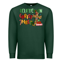 Sports Green believe in christmas Premium Sweatshirt - MaliasSmallBusiness