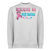 Heather Grey believe in miracles with ribbon Heavyweight Sweatshirt - HRA Design Shop