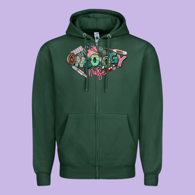 Oncology Nurse Western Zipper Hoodie Designed By Nancycooperartshop
