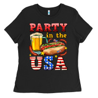 Black party in the usa Ladies Tee - AdoDesignShop