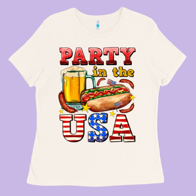 Party In The Usa Ladies Tee Designed By Adodesignshop