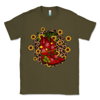 Army Green boots wood slice ornament Classic Tee - JahusDesignShop