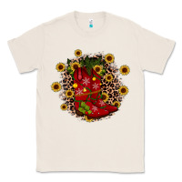 Natural boots wood slice ornament Classic Tee - JahusDesignShop