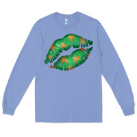 Colony Blue St. Patrick's Day Lip Long Sleeve Tee - Jasminsmagicworld
