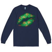 Navy St. Patrick's Day Lip Long Sleeve Tee - Jasminsmagicworld