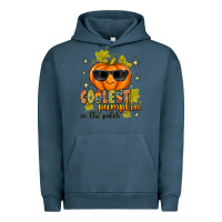 Pigment Midnight Navy Coolest Pumpkin In The Patch Urban Hoodie - texasbilliewilder
