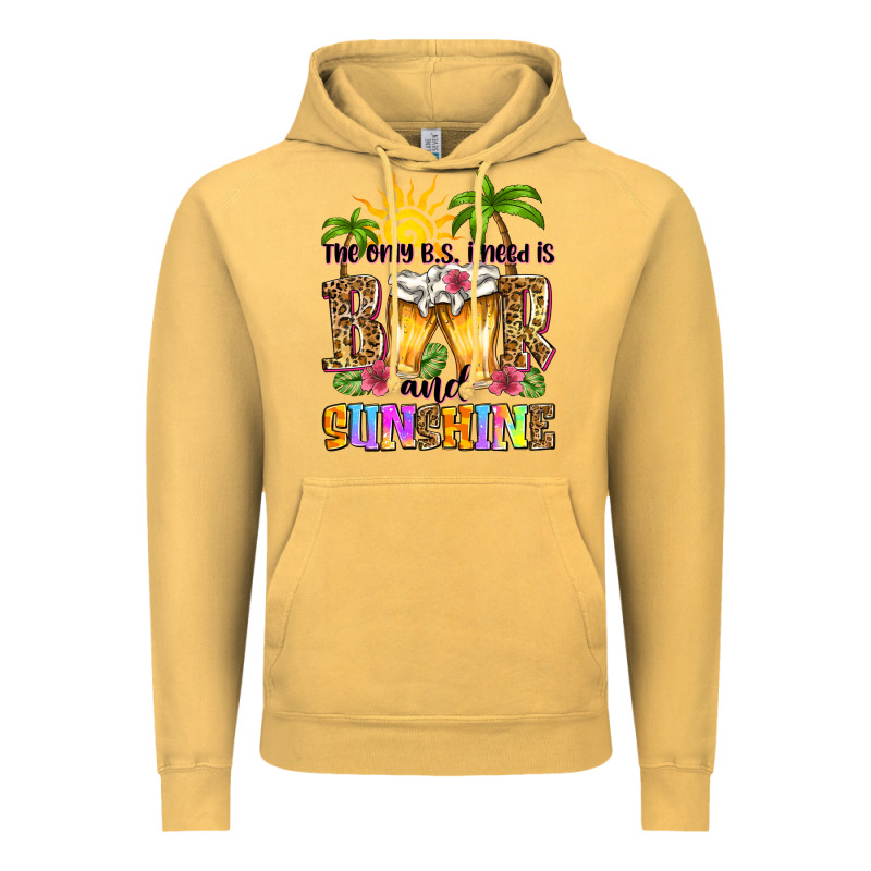 The Only B.s. I Need Is Beer And Sunshine Vintage Hoodie by Zillion Design Studio | Teevron