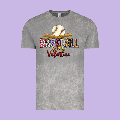 Baseball Is My Valentine Vintage Tee Designed By Racoondesign