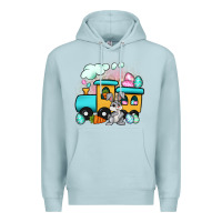 Blue Mist easter train Premium Hoodie - Artiststas