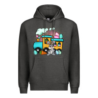 Charcoal Heather easter train Premium Hoodie - Artiststas