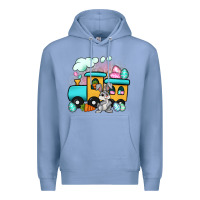 Colony Blue easter train Premium Hoodie - Artiststas