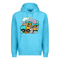 Ocean Blue easter train Premium Hoodie - Artiststas