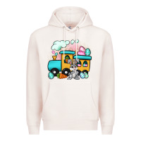 Pale Pink easter train Premium Hoodie - Artiststas