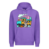 Purple easter train Premium Hoodie - Artiststas