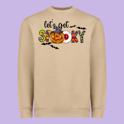 Let's Get Spooky Heavyweight Sweatshirt Designed By Cowhidedigitalart
