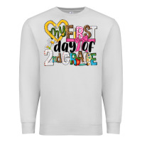 Dove Grey my first day of 2nd grade Premium Sweatshirt - NancyCooperArtShop