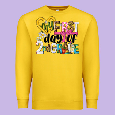 My First Day Of 2nd Grade Premium Sweatshirt Designed By Nancycooperartshop