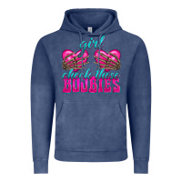 Vintage Denim Girl Check Those Boobies Vintage Hoodie - texasbilliewilder