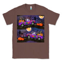 Chestnut halloween spooky truck seamless pattern Classic Tee - BundleAndBundleShop