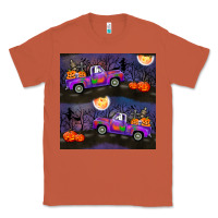 Copper halloween spooky truck seamless pattern Classic Tee - BundleAndBundleShop