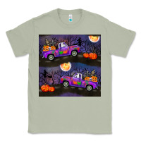 Matcha halloween spooky truck seamless pattern Classic Tee - BundleAndBundleShop