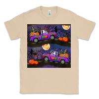 Mushroom halloween spooky truck seamless pattern Classic Tee - BundleAndBundleShop