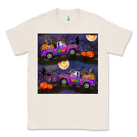 Natural halloween spooky truck seamless pattern Classic Tee - BundleAndBundleShop
