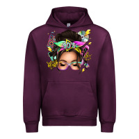 Mauve Wine 90s messy bun Urban Hoodie - texasbilliewilder