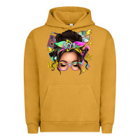 Pigment Peanut Butter 90s messy bun Urban Hoodie - texasbilliewilder