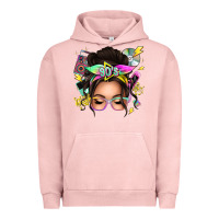 Pigment Salmon 90s messy bun Urban Hoodie - texasbilliewilder