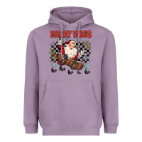 Lavender merry vibes ho ho ho Heavyweight Hoodie - MaliasSmallBusiness