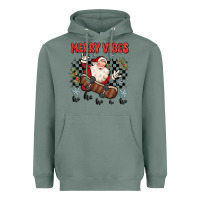 Sage merry vibes ho ho ho Heavyweight Hoodie - MaliasSmallBusiness
