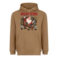 Toasted Coconut merry vibes ho ho ho Heavyweight Hoodie - MaliasSmallBusiness