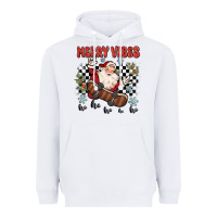 White merry vibes ho ho ho Heavyweight Hoodie - MaliasSmallBusiness