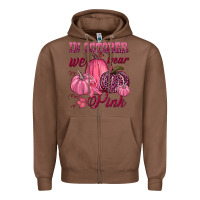 Chestnut In october we wear pink Zipper Hoodie - NancyCooperArtShop