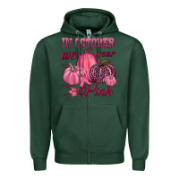 Sports Green In october we wear pink Zipper Hoodie - NancyCooperArtShop