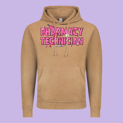 Breast Cancer Pharmacy Technician Vintage Hoodie Designed By Texasbilliewilder