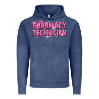 Vintage Denim Breast Cancer Pharmacy Technician Vintage Hoodie - texasbilliewilder
