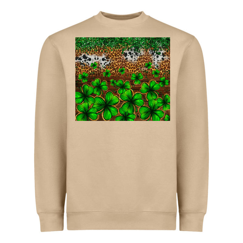 St. Patrick's Day Leopard Cowhide Tumbler Heavyweight Sweatshirt by Neo Western | Teevron