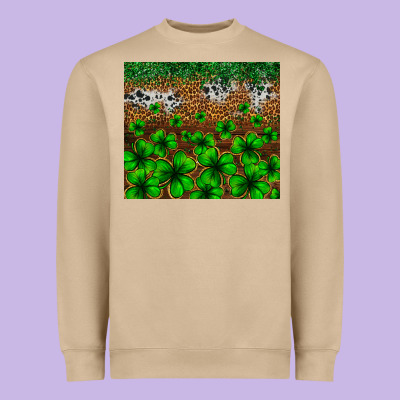 St. Patrick's Day Leopard Cowhide Tumbler Heavyweight Sweatshirt Designed By Neo Western
