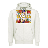 Oatmeal Heather Teacher Equipment Zipper Hoodie - LillyAllenDesigns