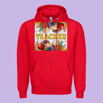 Teacher Equipment Zipper Hoodie Designed By Lillyallendesigns