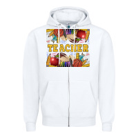 White Teacher Equipment Zipper Hoodie - LillyAllenDesigns