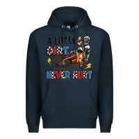 Navy a little dirt never hurt Premium Hoodie - Artiststas