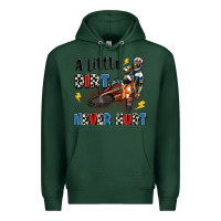 Sports Green a little dirt never hurt Premium Hoodie - Artiststas