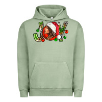 Pigment Oil Green Joy with woman Urban Hoodie - NancyCooperArtShop