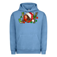 Pigment Pebble Blue Joy with woman Urban Hoodie - NancyCooperArtShop